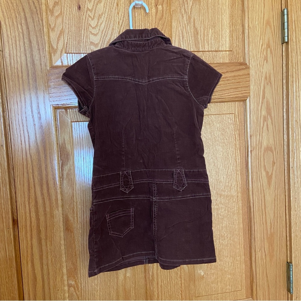 Zoey Girl Cotton Corduroy Dress w/Pearl buttons & Embroidery detail - Size 6 EUC - Picture 3 of 7